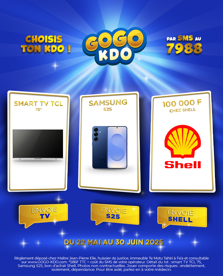100 000 F de bons d'achats chez Shell<br/>
1 Smart TV TCL 75<br/>
1 Samsung Galaxy S25<br/>